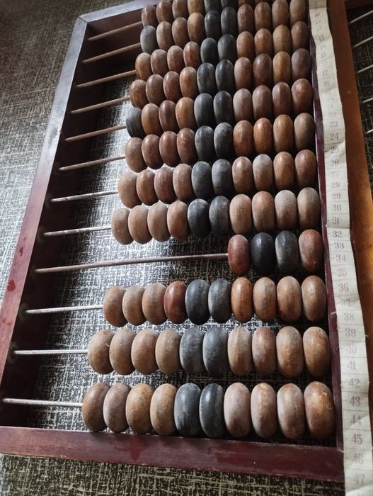 Счёты большие деревянные 28-47см гирьки ювелирные лабораторные