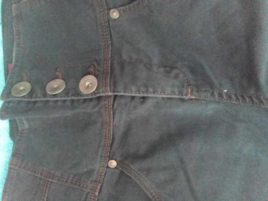 Spodnie damskie młodzieżowe styl jeansu haft pasek 40