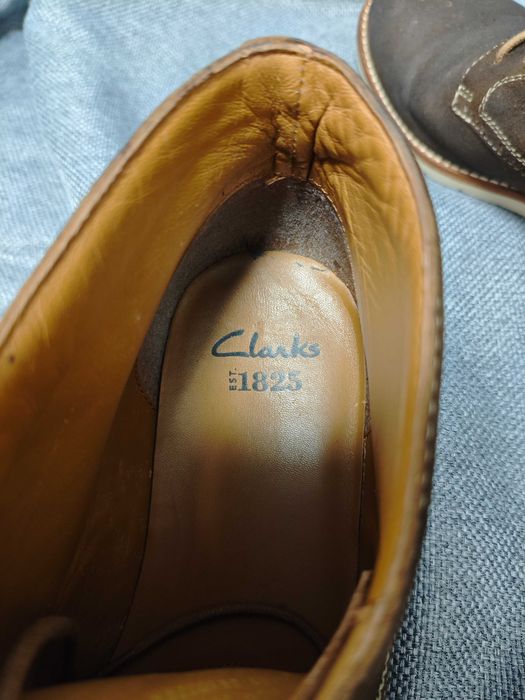 Clarks raspin limit 42 черевики замшеві шкіряні коричневі
