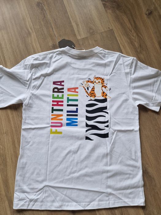 Футболка bape a bathing ape shark tiger біла чоловіча оверсайз