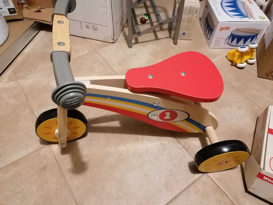 Rowerek trójkołowy Lidl drewniany