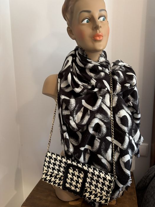 Mala tiracolo verniz Pied de Poule