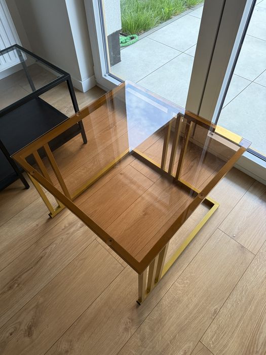 Stylowa szafka nocna / stolik glamour 2w1
