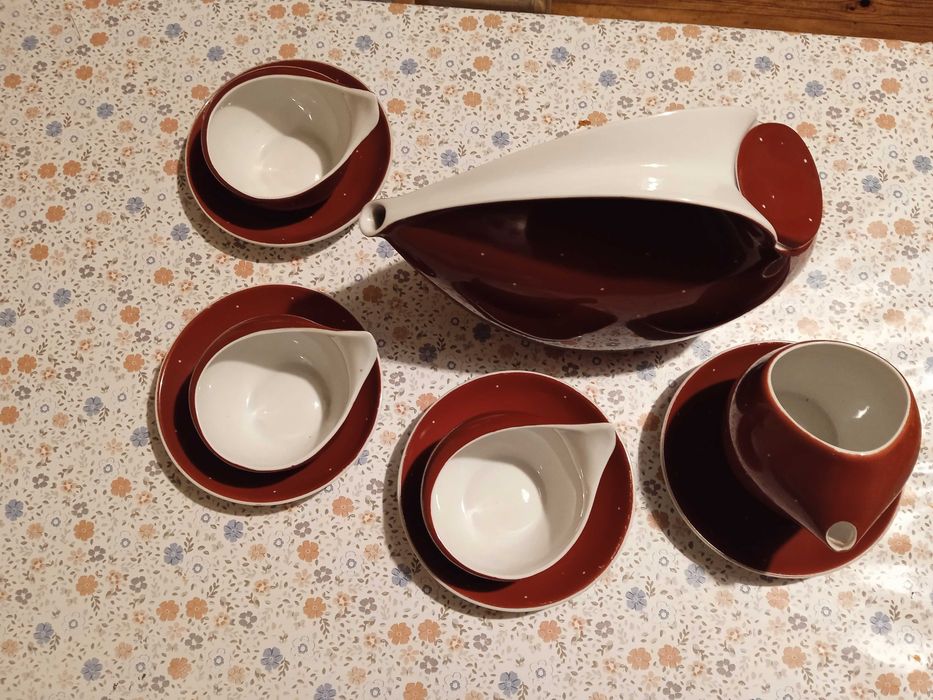 Lubomir Tomaszewski DOROTA ceramiczny serwis do kawy, 1962 RARYTAS