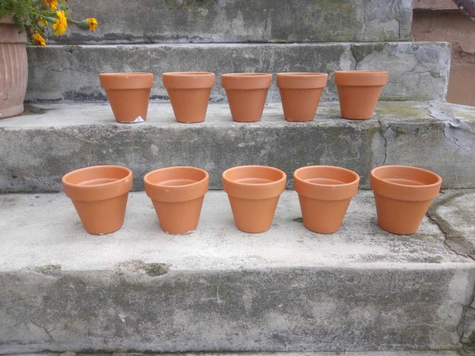 Doniczka donica ceglana gliniana ceramiczna 11cm 10szt donic