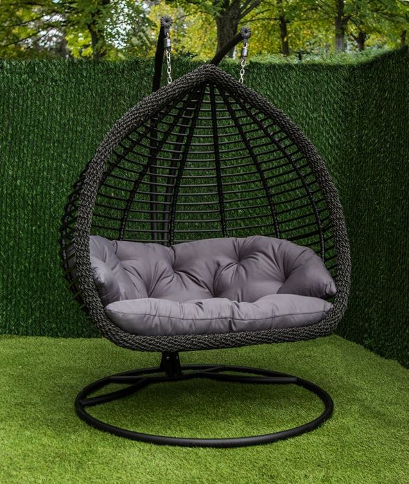 Подвесные кресла. Кресло-кокон подвесное Дабл Полосатый Премиум