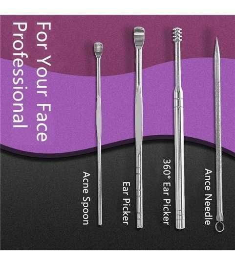 Conjunto Manicure/Pedicure 19 Acessórios, para Rosto, Mãos e Pés Goeik