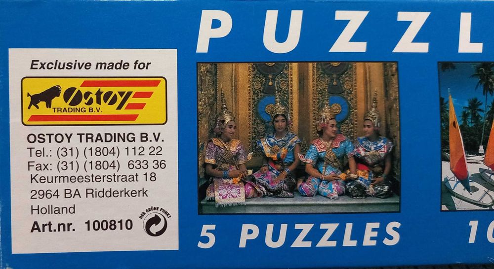 Puzzles 5x1000 peças - completos