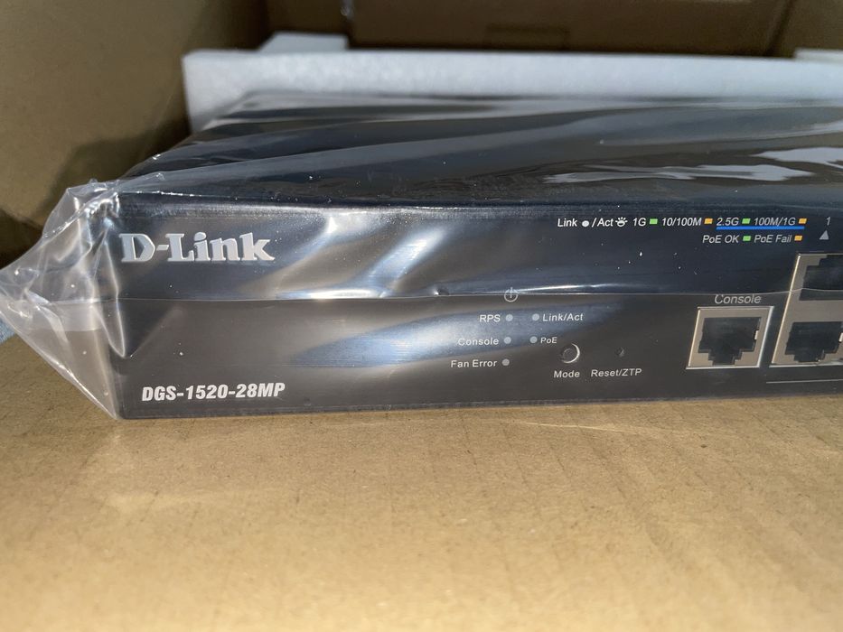 Switch D-Link DGS-1520-28MP PoE+ L3 – Novo / Selado