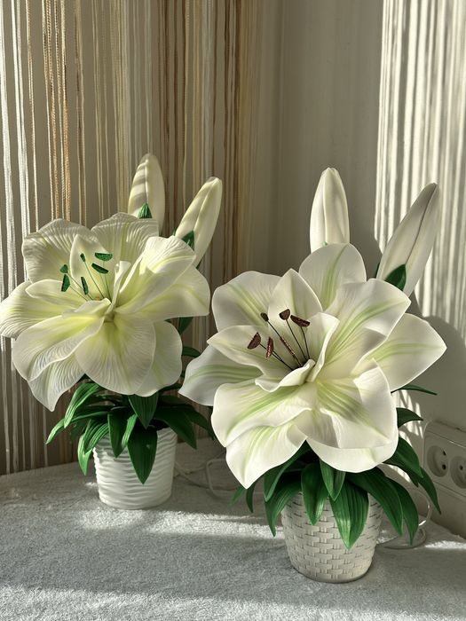 Квітка-світильник, цветок-светильник, торшер, квіти ручної роботи