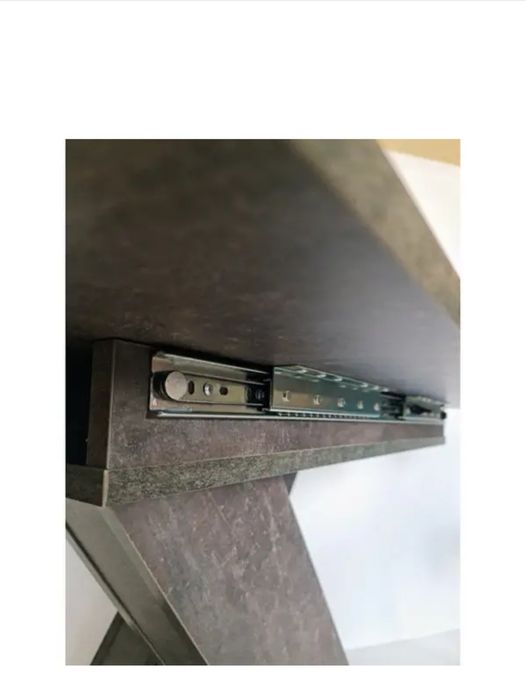 Обідній прямокутний стіл розкладний Dark A 120-160х80 см ательє темний