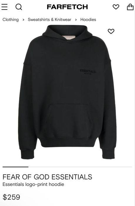 Essentials fear of god худі фліс оригінал ххс