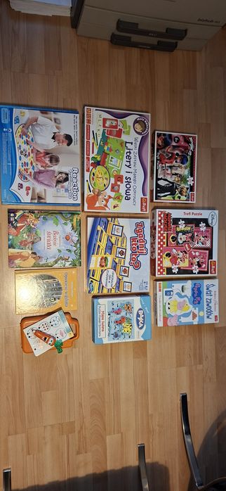 Zestaw edukacyjny: gry, puzzle, książki