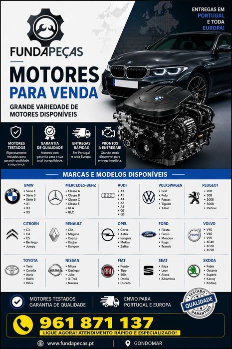 Motores usados testados c/garantia