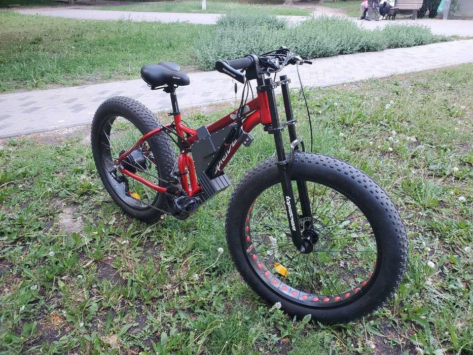 ТОПОВЫЙ Електро фетбайк 1800W 26" большие колеса подвеска как мотоцикл
