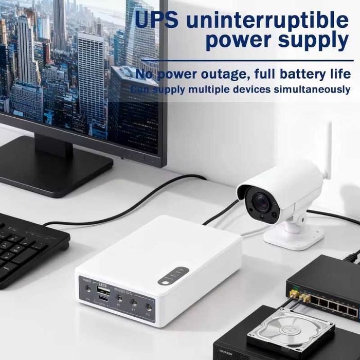 Безперебійник для роутер ДБЖ mini ups WGP NEP 10400mAh з блоком живлен