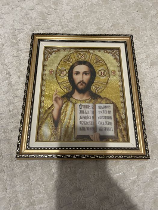 комплект із двох бісерних ікон