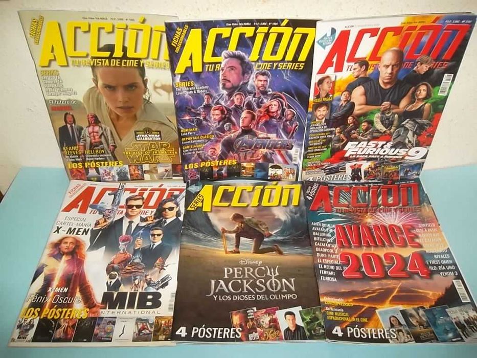 ACCIÓN Revista espanhola Cinema & Séries TV 48 exemplares com POSTERS