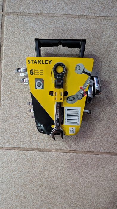 Jogo de 6 Chaves de Roquete Articuladas Stanley (Novo)