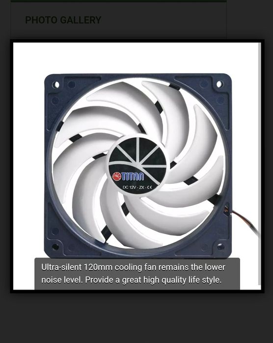 Ventoinha PC Titan Kukri Fan 120mm