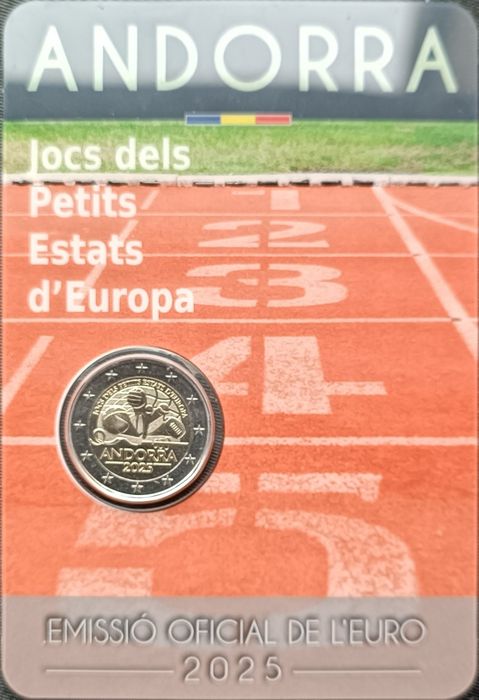 Andorra 2025 - Conjunto 2 x 2€ Coincard Abutre Barbudo e Jogos Peq.