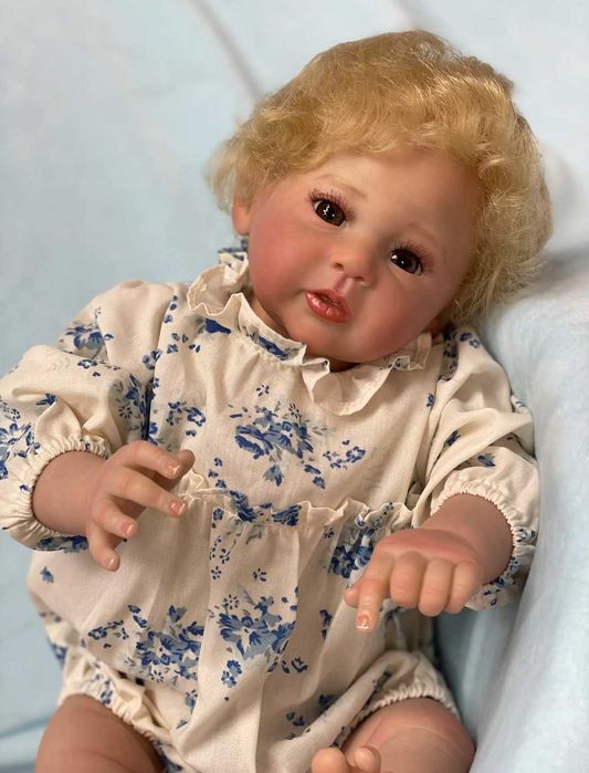 56) АКЦІЯ !!!-Кукла Реборн Младенец Djem Premium Class 3D окрас 50см