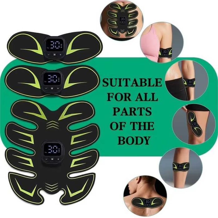 Eletroestimulador EMS+TENS. Unissexo. Definição muscular. Novo.