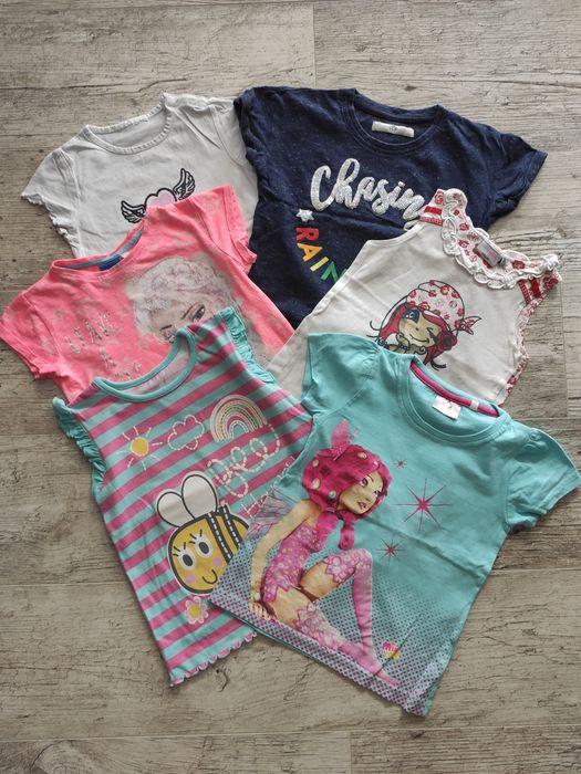 Zestaw 6 bluzeczek dziewczęcych 104