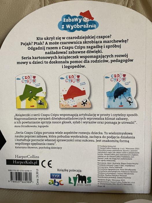 książeczka Czapu Czipu aktywizujące rozwoj motoryki mowy dla maluchów