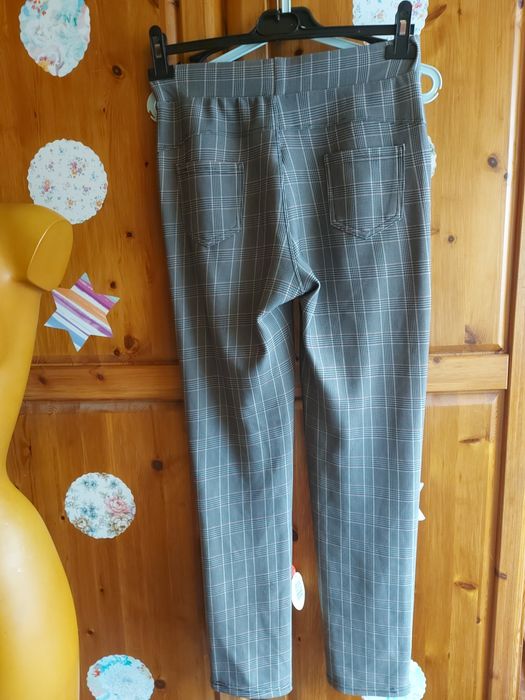 Leginsy w kratkę damskie rozmiar M/L