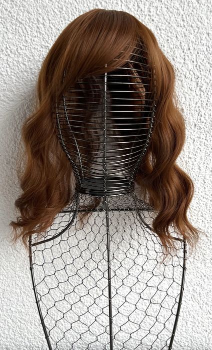 Premium Ultra włosy doczepiane, rudy, topper, tupet, fale 572.