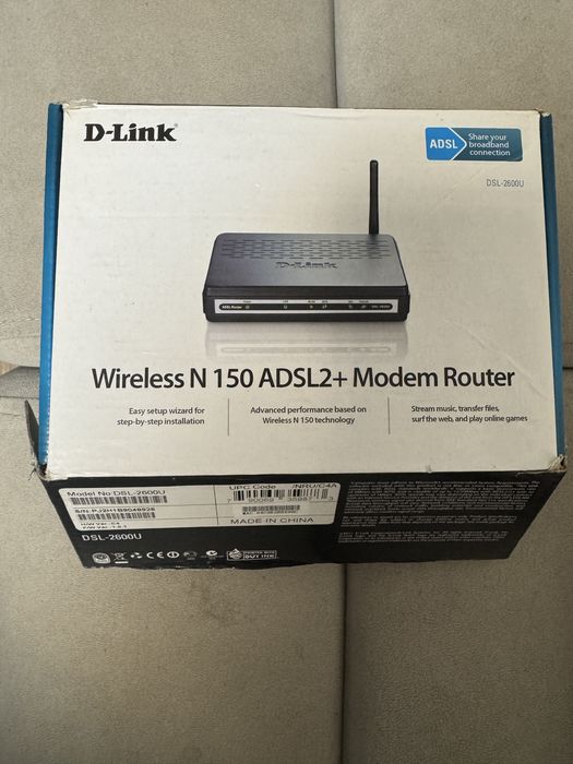 Бездротовим ADSL2+ модем-роутером D-Link DSL-2600U