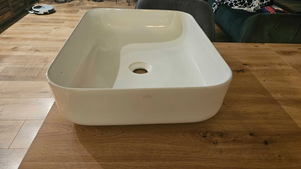 Umywalka nablatowa biała 50x38x12 cm  dwie sztuki