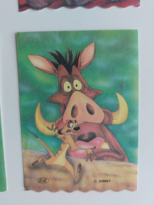Karteczki kolekcjonerskie Król Lew lata 90.