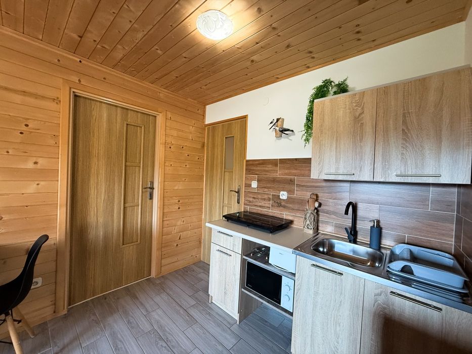 Domki na górze widokowej Bieszczady Jezioro Solińskie