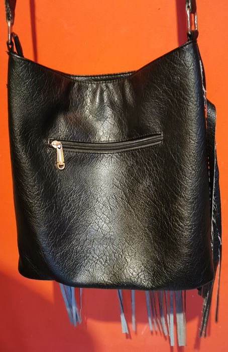 Torebka boho duża z frędzlami