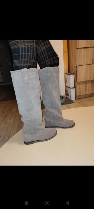 Beyco A.Pisarek rozmiar 38 wiosenne sztyblety skórzane zamszowe kozaki