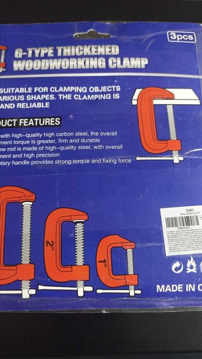 Набір струбцин столярних 3шт