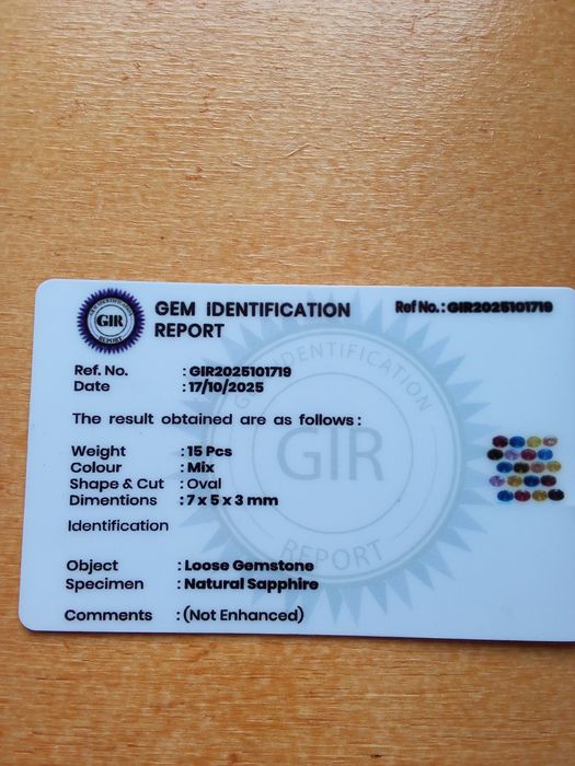 Fio em Prata com Safira Natural 7x5 mm Certificada – Elegância e Auten