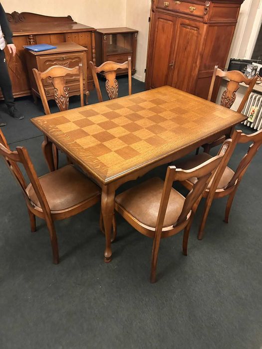 Piękny stół i 6 krzeseł LUDWIK XV!!! TANIO, komplet!!!51