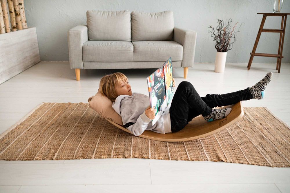 Рокерборд Лак|Балансир|Тренажер для рівноваги|Дерево|Подарунок