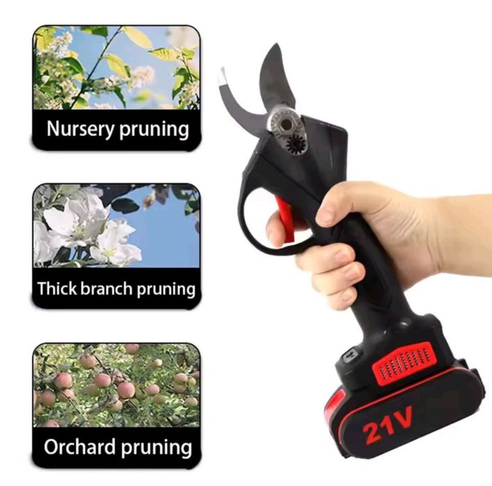 Tesoura poda podar a bateria 21v 2 baterias