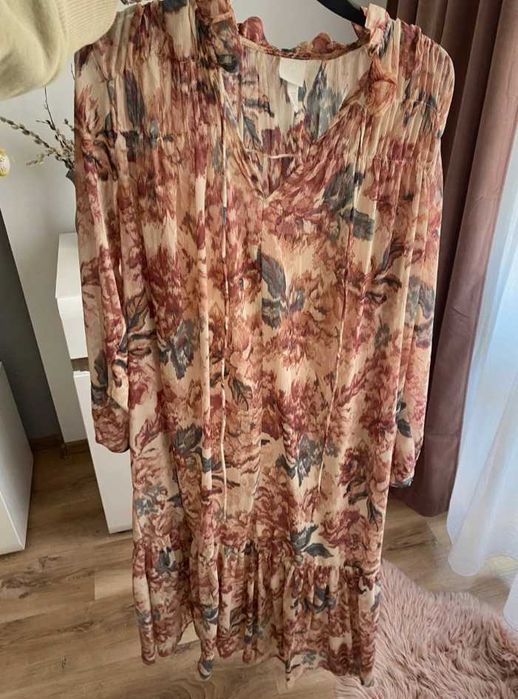 H&M dluga maxi luzna boho oversize sukienka XL/XXL