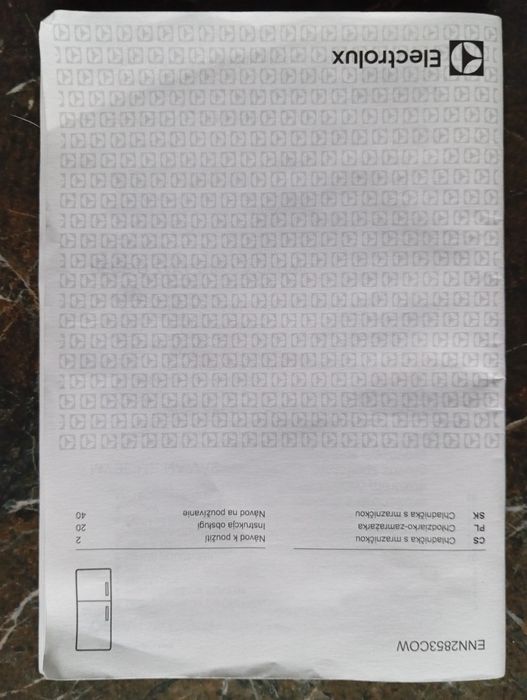 Elektrolux elementy wyposażenia.ENN2853COW