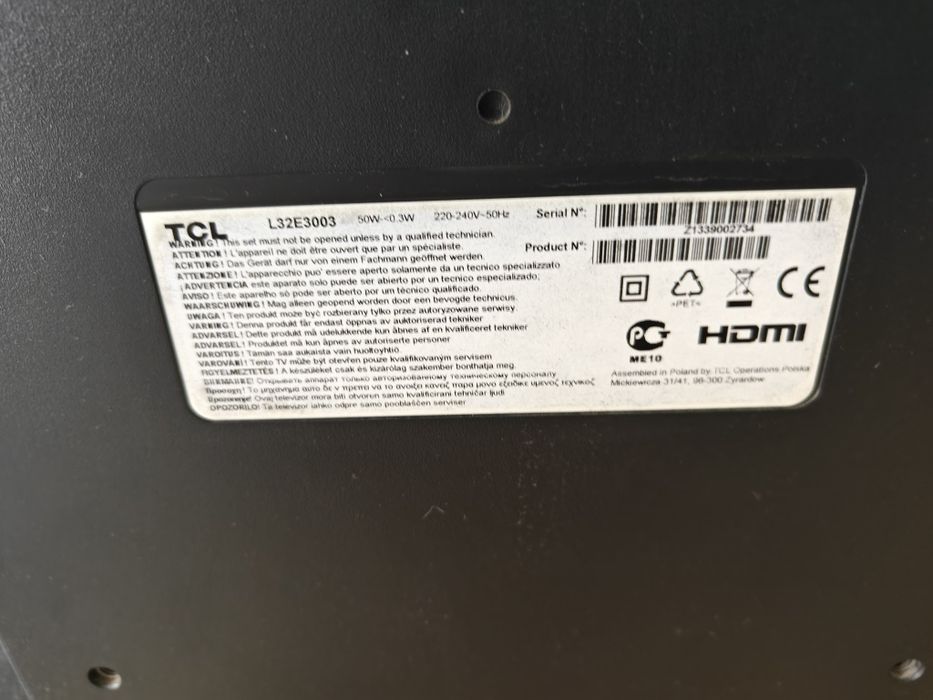 Telewizor LED TCL L32E3003