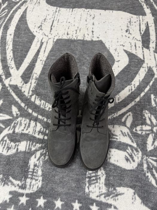 Теплі зимові сірі чоботи Lavorazione Artigiana Італія шкіра 40