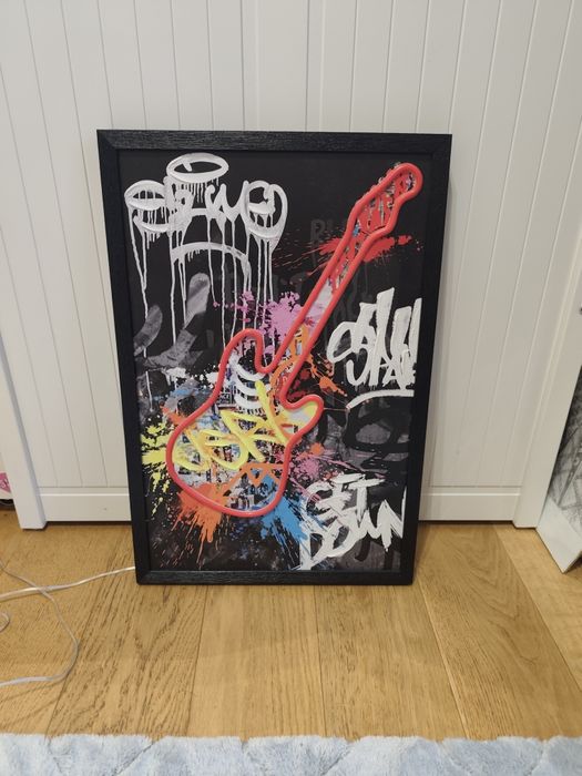Obraz LED gitara  40x60