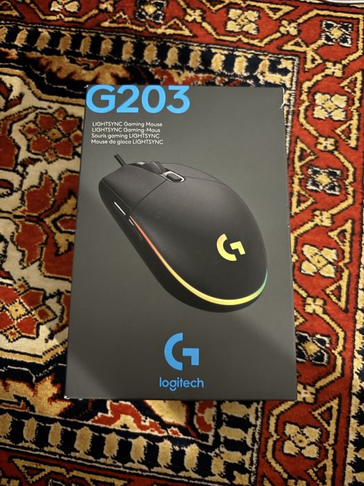 Logitech G203 LIGHTSYNC RGB 8000 DPI – stan idealny, pełny zestaw