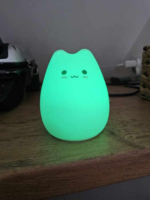 Lampka silikonowa USB kolory RGB lampka kotek