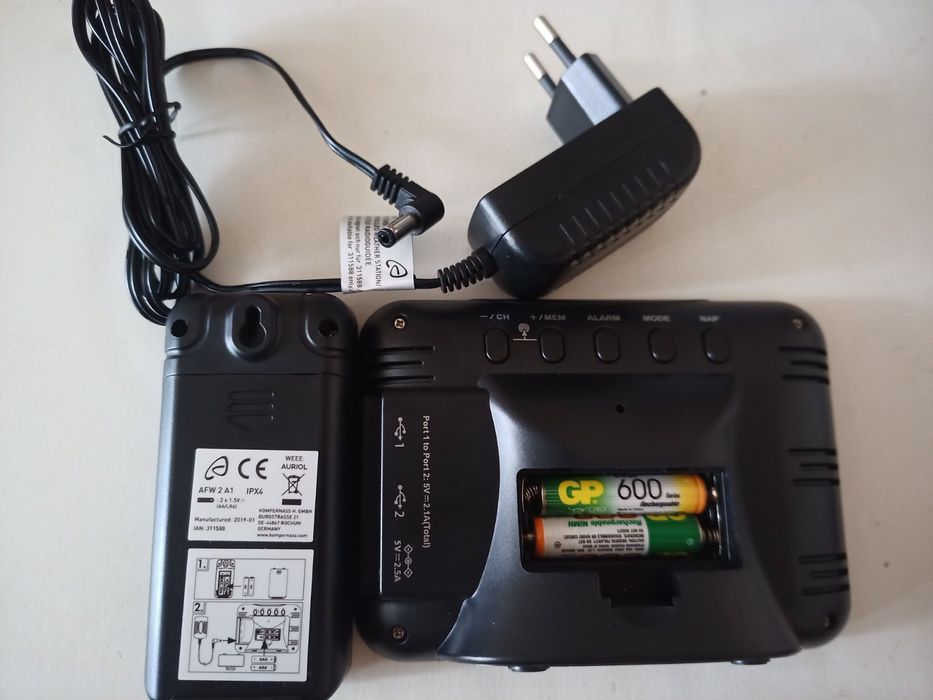 Метеостанція AURIOL з вуличним датчиком. Німеччина